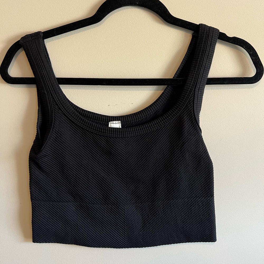 Nikibiki Black Ribbed Top